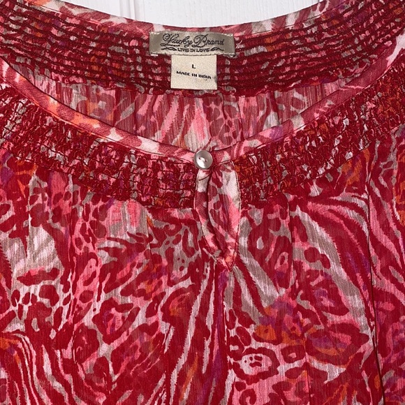 GORGEOUS Lucky Brand blouse sz large - Picture 2 of 2